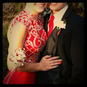 Sz 2 red prom dress